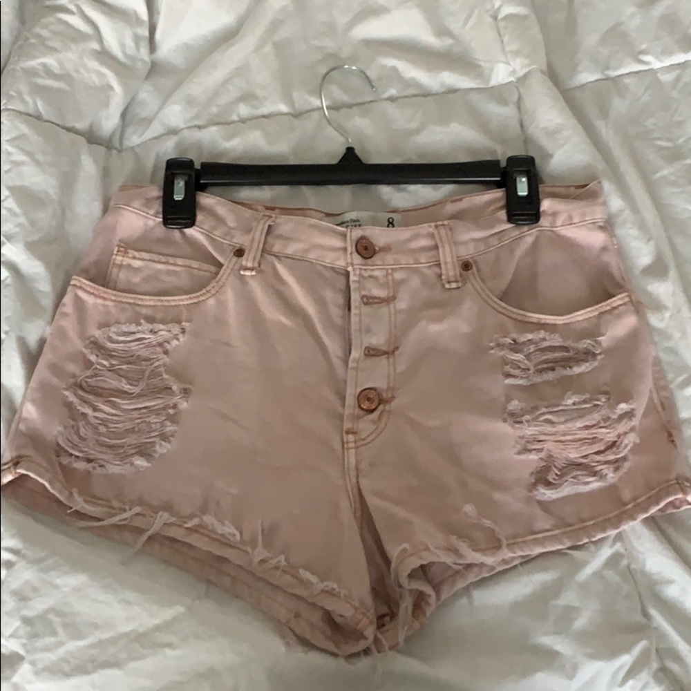 Abercrombie & Fitch light pink denim High rise
